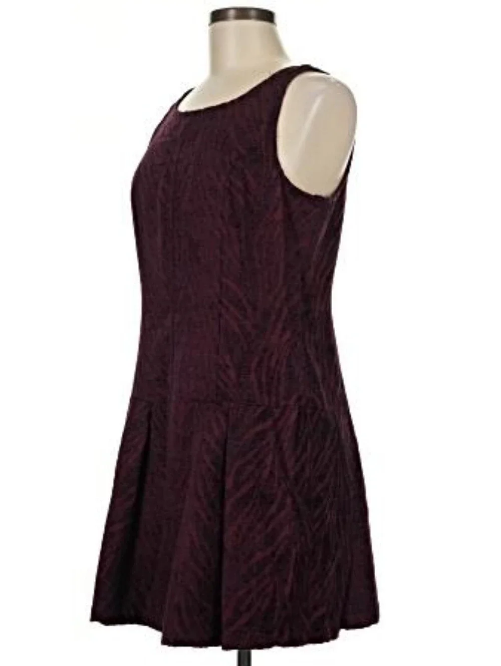 Free People Size 8 Mulberry Combo Burgundy Sleeveless Cocktail Dress NWT $128